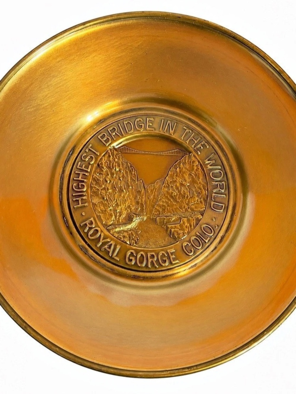Vintage Bates & Kline Royal Gorge souvenir plate Brown Dish
6.5in